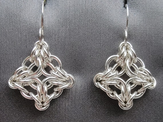 Byzantine Labyrinth Chainmail Earrings