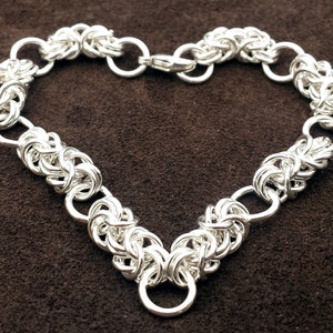 Handcrafted Byzantine Chainmail Bracelet: Versatile Charm Bracelet or Statement Piece