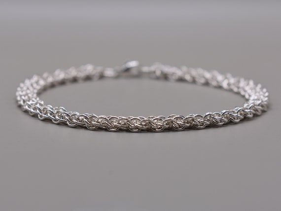 Vipera Berus Chainmail Bracelet - Artisan Crafted Unique Metalwork Design