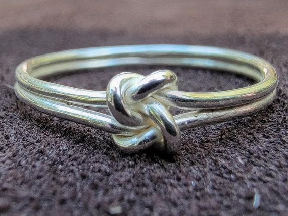 Argentium Silver True Lover's Knot Stacker Ring