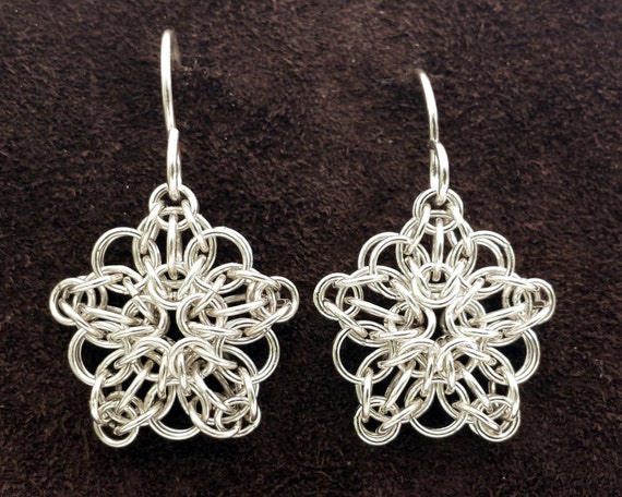 Artisan Handcrafted Celtic Star Earrings - Intricate Weave Design