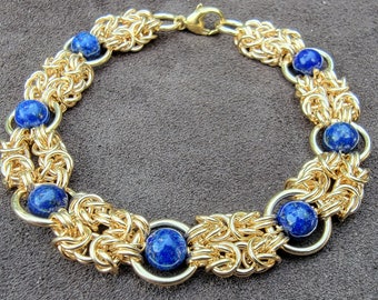 Maighin Digona Bracelet in 14kt Gold Fill and Lapis Lazuli