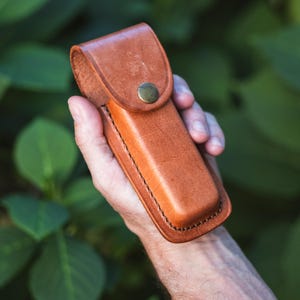 Bison River Leather Rescue Knife Sheath - Custom Engraved