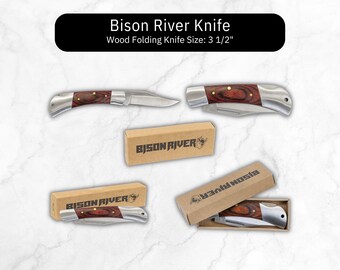 Wood Folding Knife, Wood Engraved Knife, Handmade Groomsmen Knives, Small Pocket Knife, Hunting Knife, Birthday Gift