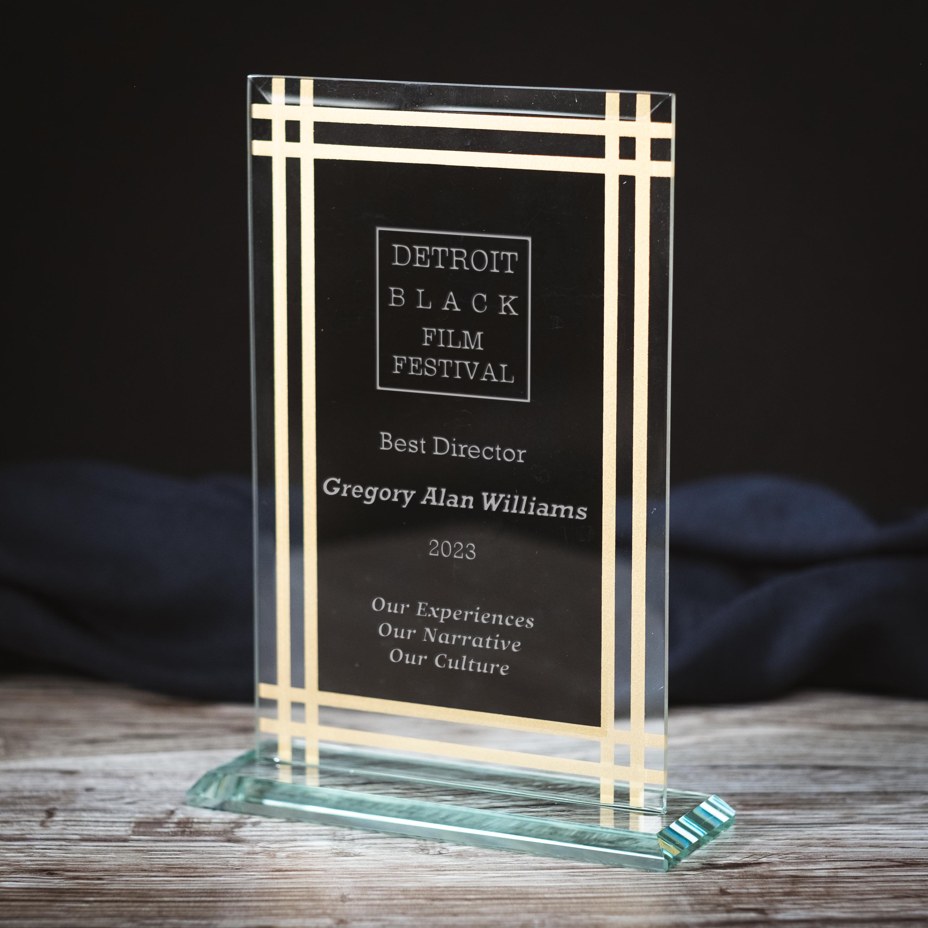 Custom Engraved Wave Designer Glass Award – Elegant Recognition Piece - View #2
