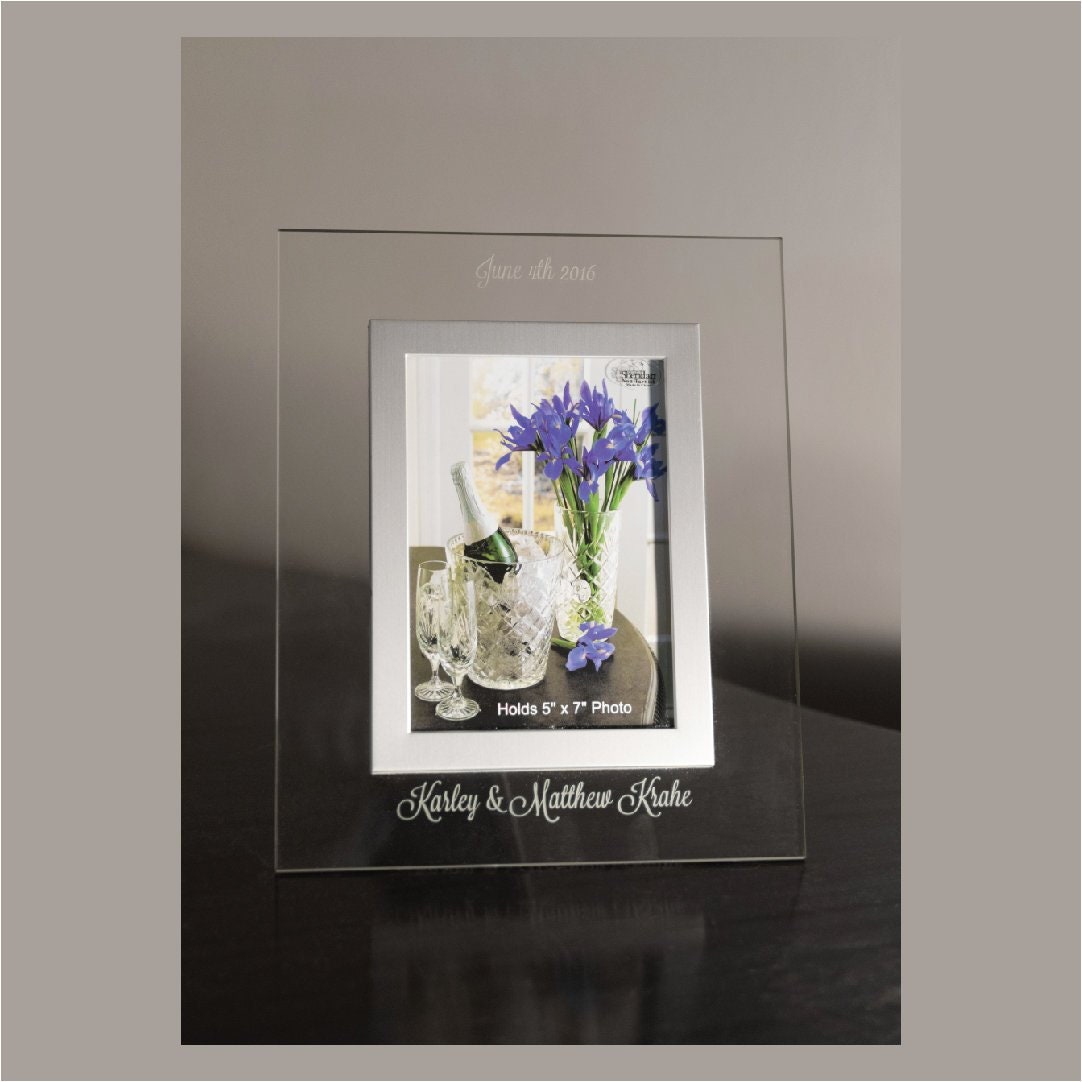 Personalized Engraved Picture Frame Holds 5 X 7 Custom Personalized Engraved Picture Frame Holds 5 X 7 Custom Gift For Her Wedding