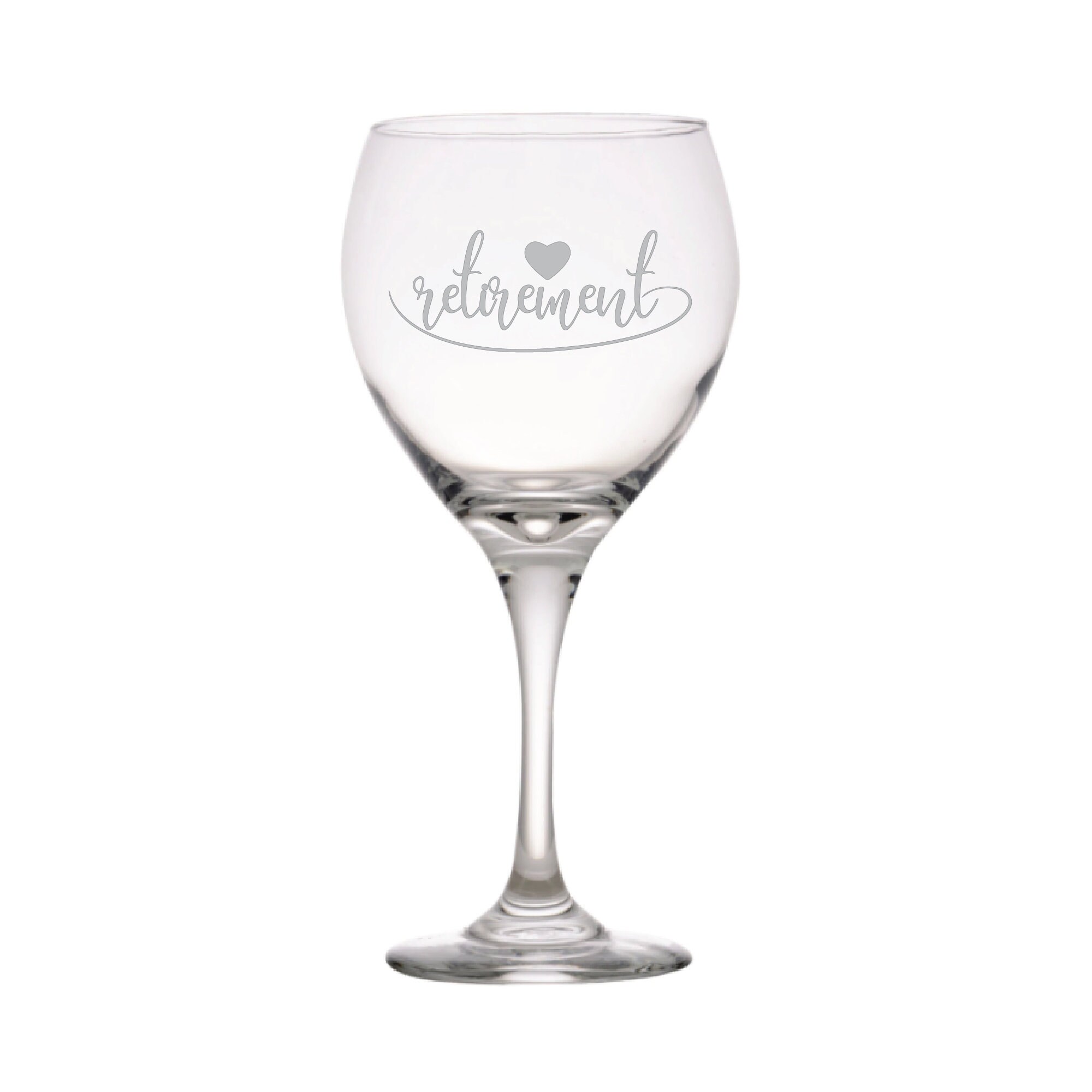 Custom Red Wine Glass Personalized Bridesmaid Wine Glasses Etched Retirement Wine Glass