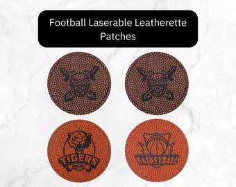 Custom Leather Patch, Football Patches, Laserable Round Patch, Trendy Football Accessories, Soccer Patches, Football Lover Gift