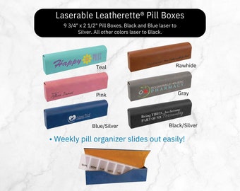 Pill Boxes, Medicine Box, Pill Holder, Engraved Box for Pill Organization, Leather Pill Box, Aesthetic Pill Box, Leather Pouch