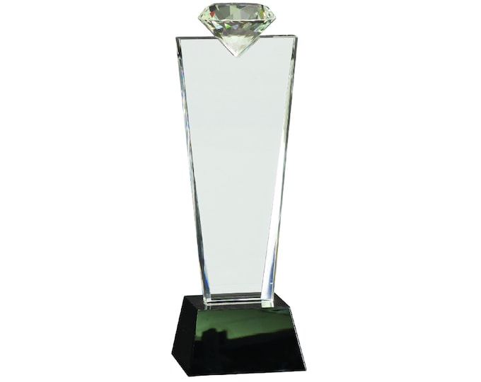 Crystal Diamond Award, Laser Engraved Glass Award, Personalized Appreciation Awards, Years of Service Employee Awards