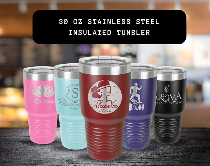 Customized Tumbler, 30oz Tumbler, Coffee Tumbler, Unique Travel Tumbler, Laser Engraved Cup, Personalized Gift
