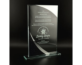 Engraved large plaque recognition employee award business logo trophies custom engraved staff awards retirement awards deep sandcarved award