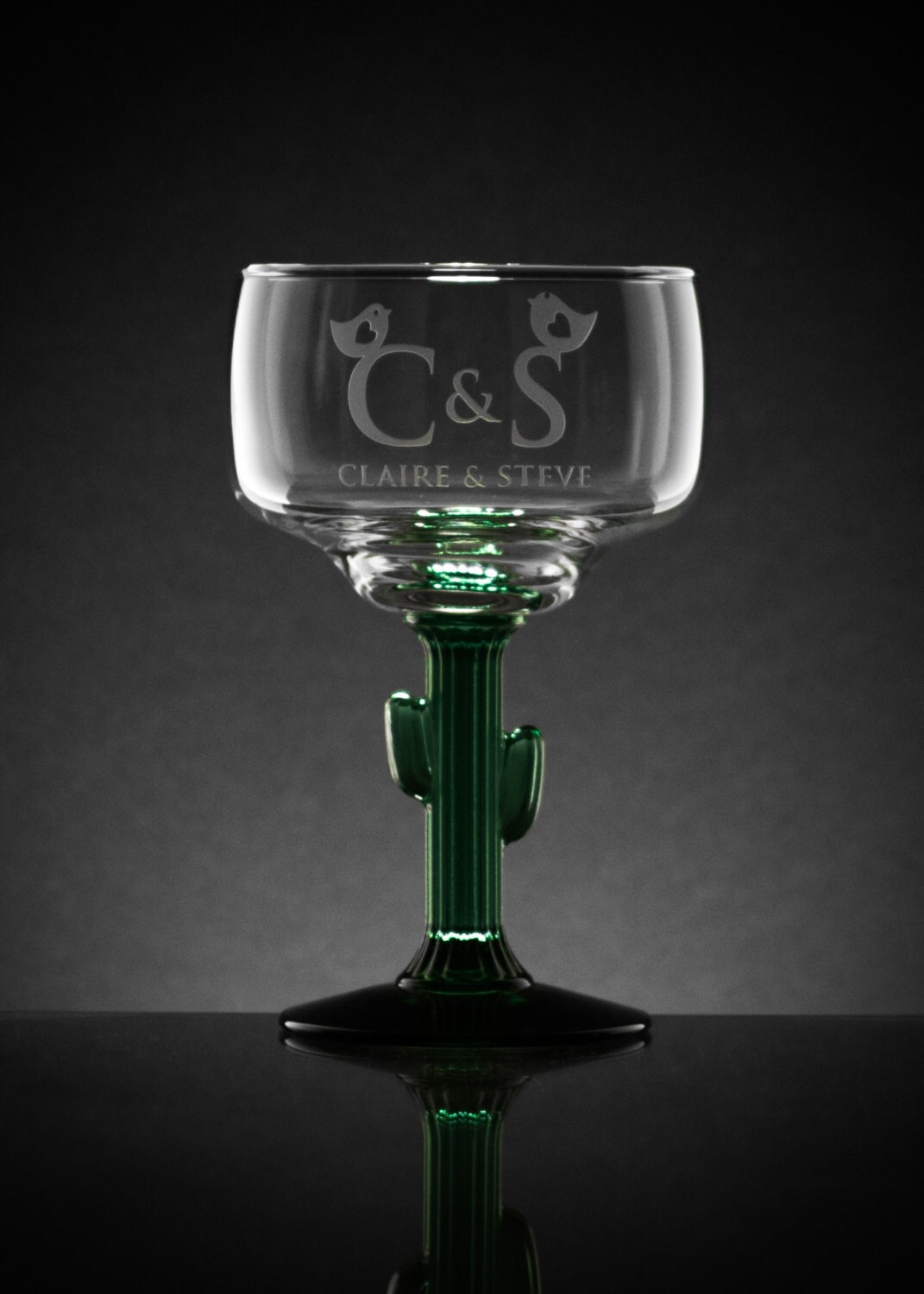 Engraved Margarita Glass 16 oz Personalized Cactus Margarita Glass