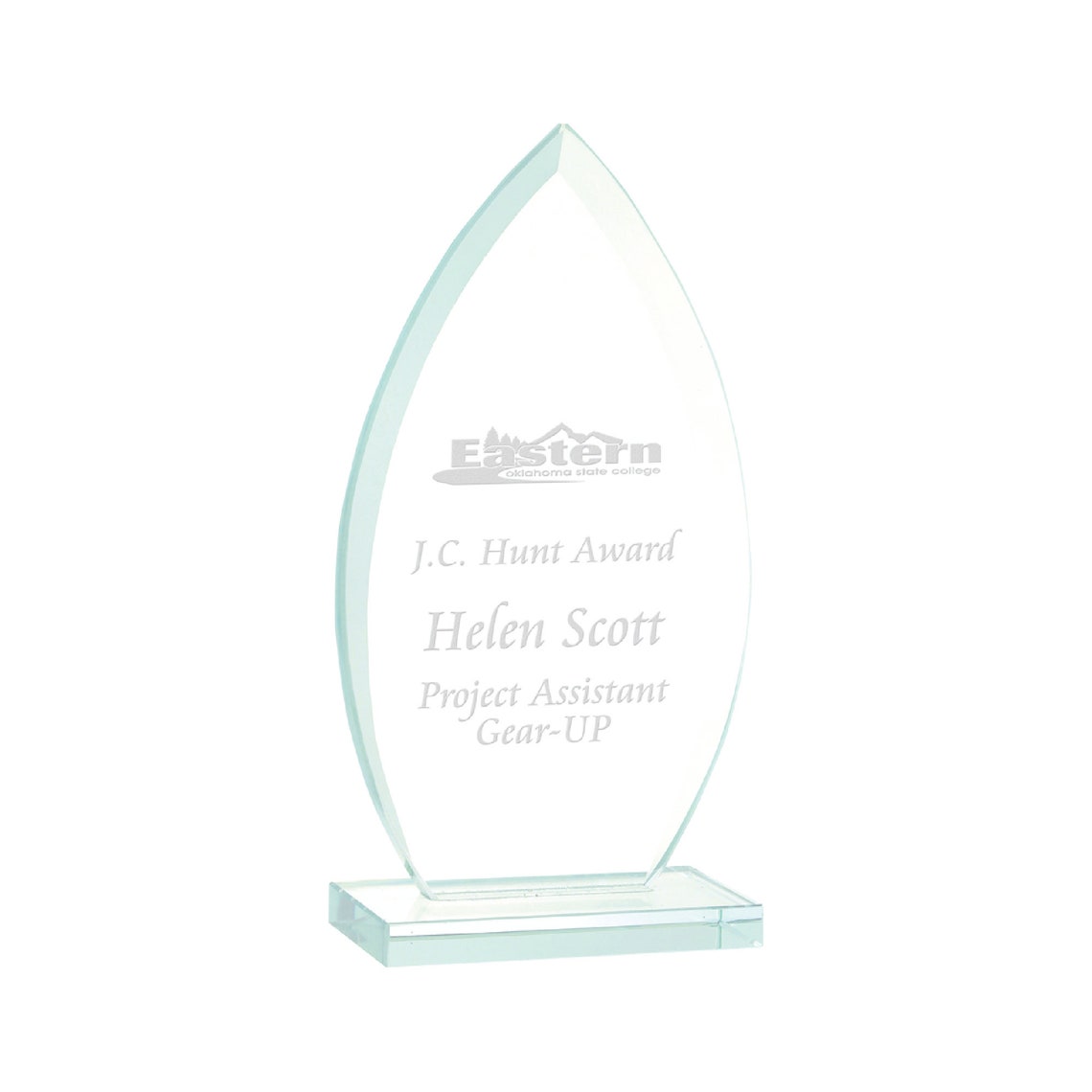 Engraved Oval Glass Award Personalized End of the Year Glass Etsy