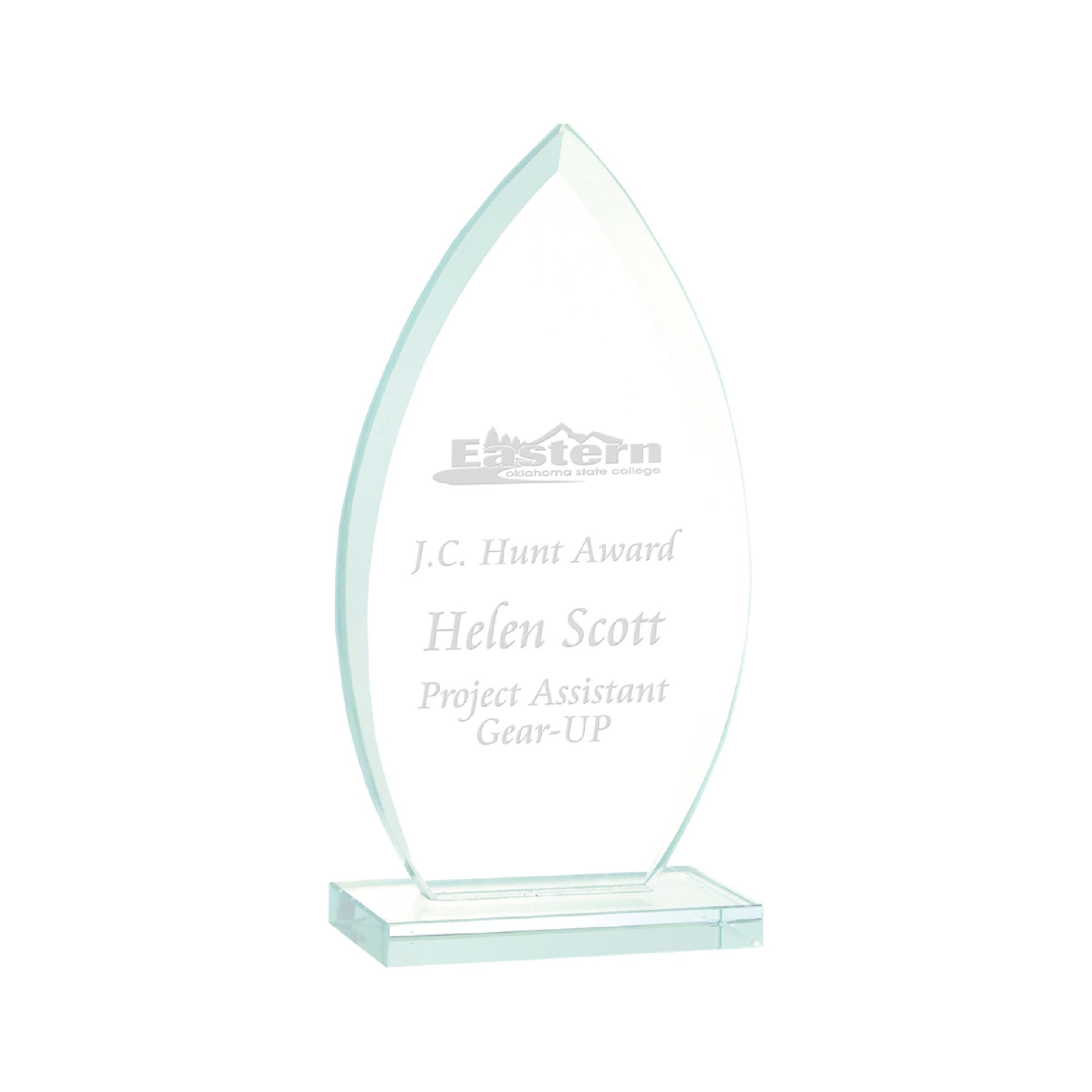 Engraved Oval Glass Award Personalized End of the Year Glass Etsy