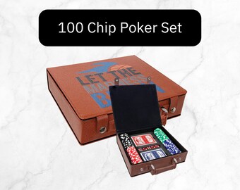 Poker Chip Case, Leather Case for Poker Chip Set, Leather Bag for Pokers, Unique Game Room Decor, Gaming Gifts