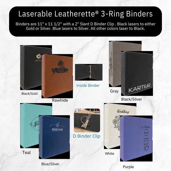 3 Ring Binder, Custom 3 Ring Binder, Leather 3 Ring Binder, Personalized Binder for File Organization, Unique Corporate Gifts