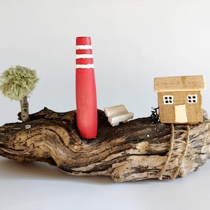 Driftwood House Driftwood Art  Wood Gift Natural Home Decor Wooden Houses Home Gift Coastal Art Birthday Gift Handmade gift