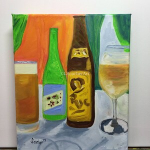 Beer in the Afternoon, 8x10, kitchen art, wall decor, glass, beer, fun, domestic, local beer, support craft beer, bar, wine