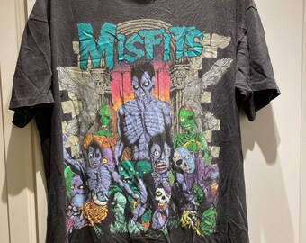 MISFITS TEE SHIRT Skulls T Shirt Active Wear Loose Start - Etsy