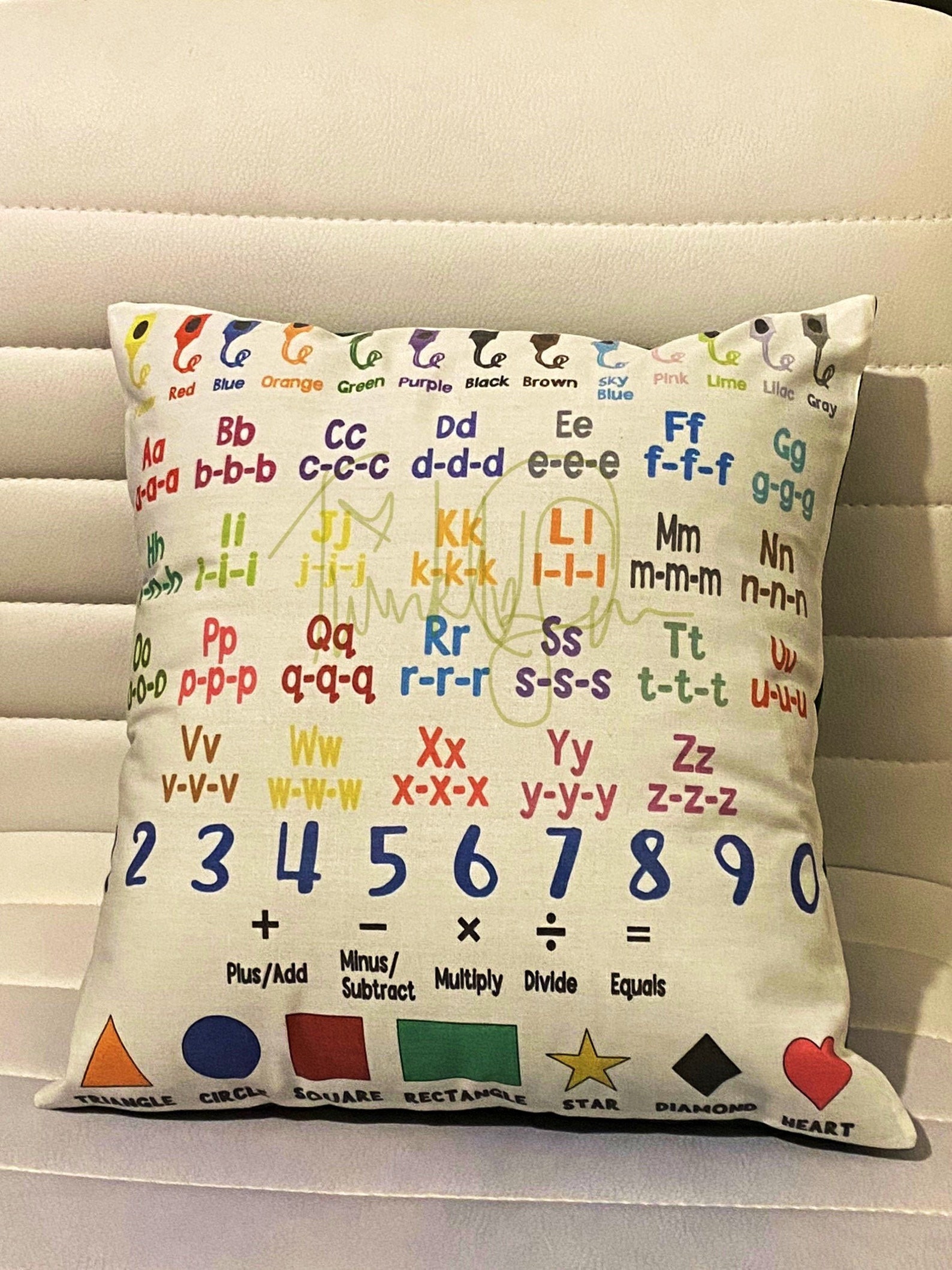 Learning Pillow abc Pillow Cover Pillow Covers Kids Early Etsy