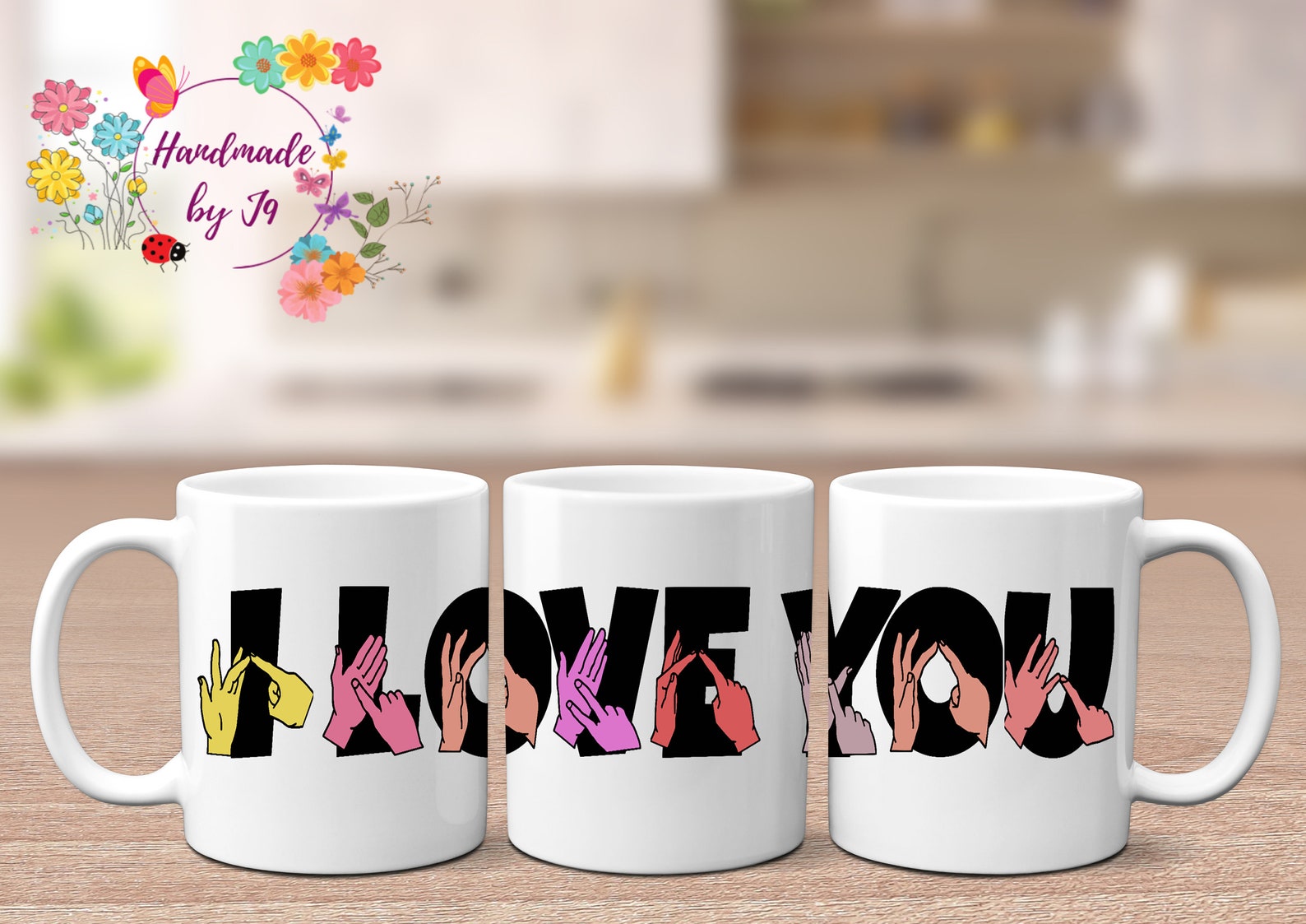 I Love You Mug British Sign Language BSL Cup | Etsy