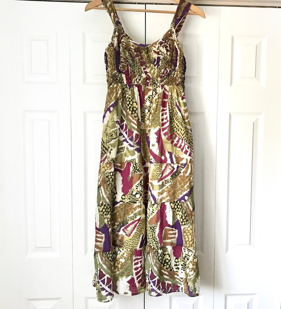 Boho & hippie dress, summer stretch top dress, cot