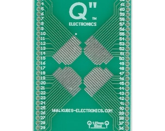 QFP64,LQFP64,SQFP64,TQFP64,VQFP64 0,50 mm (0,02") tot DIP 0,9" (1,27 mm pinraster).