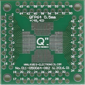 QFP64, LQFP64, SQFP64, TQFP64, VQFP64 0.50mm(0.02&quot;) to 4 x IDC2x8.