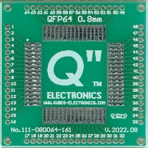 QFP64,MQFP64,PQFP64,TQFP64 0.80mm(0.032") to 4 x IDC1x16 (1.27mm pin raster).