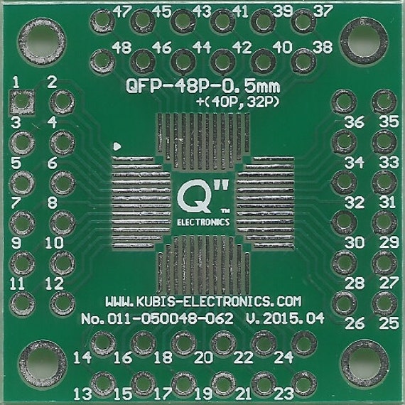 QFP48,LQFP48,TQFP48 0.50mm(0.02") to 4 x IDC2x6.