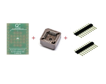 Kit De Montage Convertisseur PLCC52T Vers DIP52 Pas 0.9" - Marque KubisElectronics, Neuf, Fabriqué En Pologne