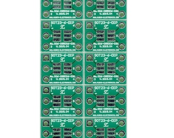 SOT23-6, SOT-26, sc-59-6, sc-74, SMT6, Sot-457, Tsot-23-6, Tsop-6 0.95mm(0.037") to DIP 0.3" - 10 PCS.