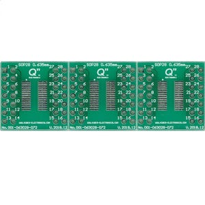 QSOP28, SSOP28 0.635mm(0.025") to 2 x IDC2x7 - 3 PCS.