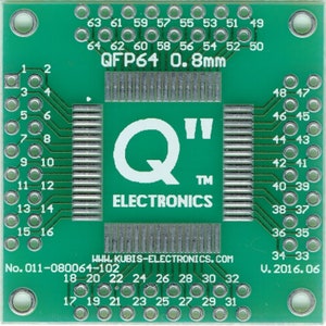 Adattatore PCB QFP64,MQFP64,PQFP64,TQFP64 0.80mm a 4 x IDC2x8.
