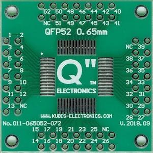 Adaptateur PCB QFP100,TQFP100,LQFP100,VQFP100 0.50mm à 4 x IDC2x13. FR