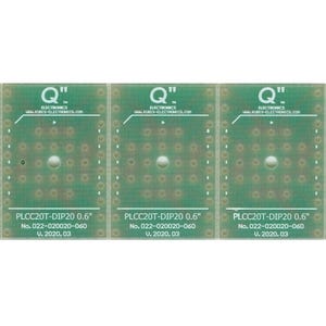 PLCC20T to DIP20 0.6&quot; - 3 PCS.