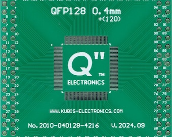 QFP128,LQFP128,TQFP128,HTQFP128,VTQFP128 mit 0.40mm Rastermaß auf 4 x IDC2x16 Steckverbinder.