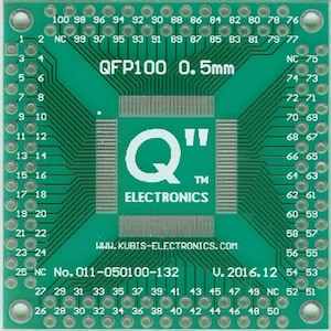 QFP100,TQFP100,LQFP100,VQFP100 0.50mm(0.02&quot;) to 4 x IDC2x13.