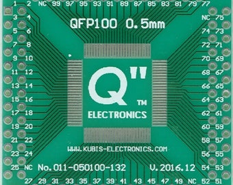 QFP100,TQFP100,LQFP100,VQFP100 0.50mm(0.02") to 4 x IDC2x13.