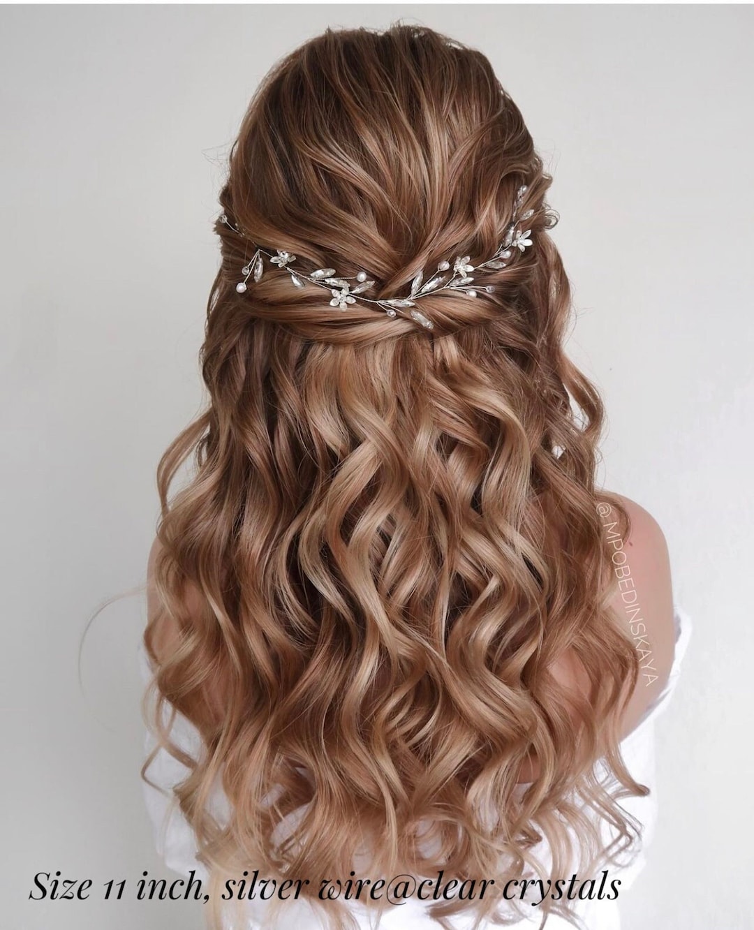 Silver Hair Vine Bridal Hair Vine Crystal Hair Vine Wedding Hair Pieces — free download