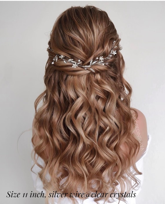 Buy Silver Hair Vine Bridal Hair Vine Crystal Hair Vine Wedding
