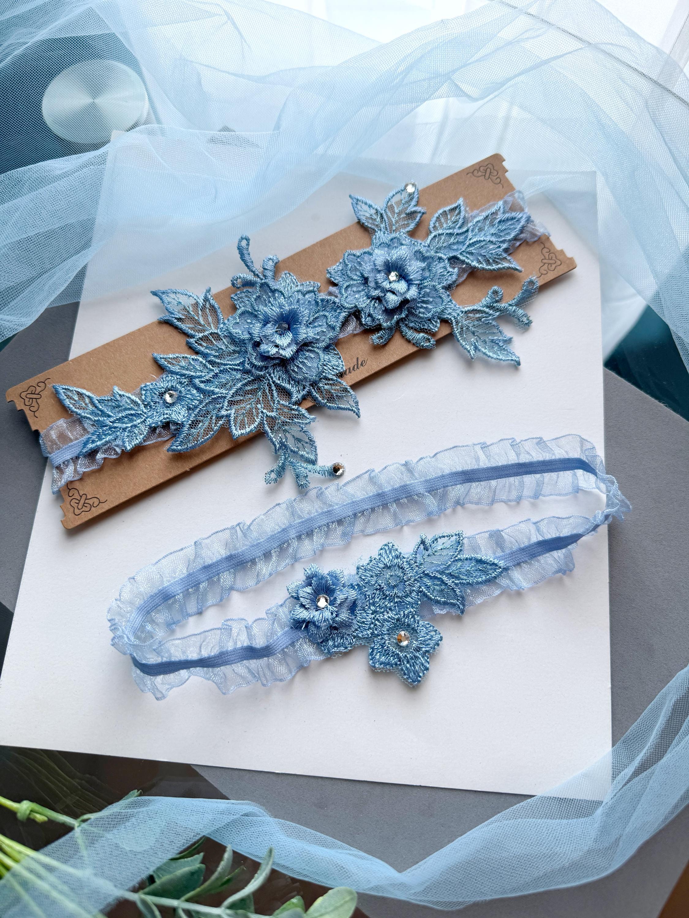 something blue garter belt Wedding Apparel & Accessories Bride Something Blue Lace Flower Embroidery  Rhinestone Bridal Garter Set for Wedding Lingerie| Alibaba.com