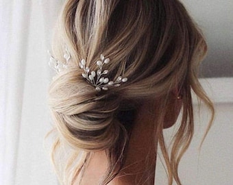Set of 3 pearls bridal hair pins. Wedding Hair Pins. Bride Hair Pins. Bridal Hairpins. Hair Pins for Wedding