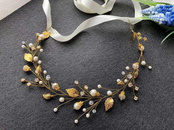 Bridal Hair Vine Pearl Bridal Hair Piece Bridal Hair Accessory Etsy