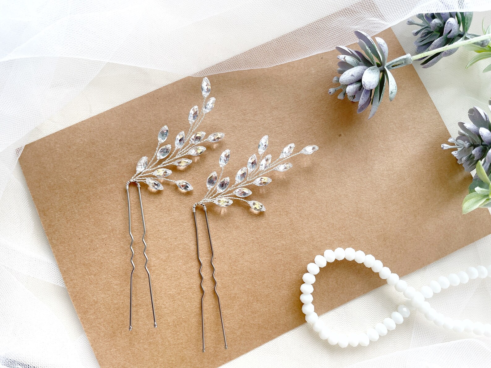 Crystal Bridal Hair Pins Wedding Hair Piece Rose Gold Bridal Etsy