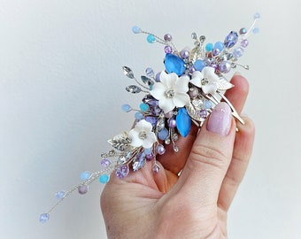 Pettine per capelli con perle di cristallo Clip Pin Pettine per