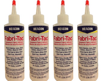 Beacon Fabri-tac Permanent Fabric Adhesive 4oz Crafts Leather Felt
