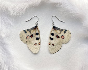 Ivory Butterfly Wing Earrings, Korean Style Cool Bug Earrings, Perfect Gift For Butterfly Lovers