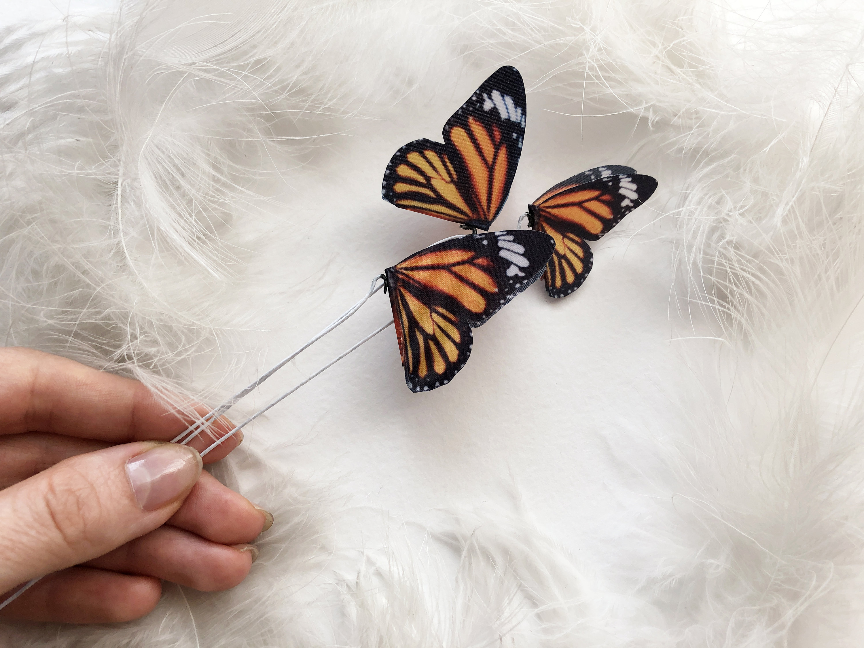 Silk Monarch Butterflies for Wedding Decor Bouquet Etsy